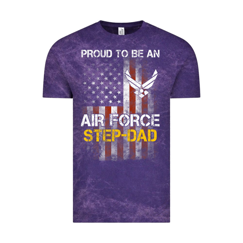 Hot Trend Proud Air Force Step-dad American Flag Vintage Tee by PixelWave | Teevron