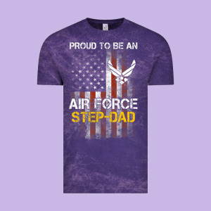 Hot Trend Proud Air Force Step-dad American Flag Vintage Tee Designed By Pixelwave