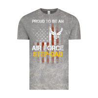 Cloud Rock Hot Trend Proud Air Force Step-Dad American Flag Vintage Tee - PixelWave