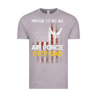 Vintage Zinc Hot Trend Proud Air Force Step-Dad American Flag Vintage Tee - PixelWave