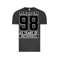 Vintage Black Made in 98 22 Years Of Awesomeness Vintage Tee - Bettercallsaul