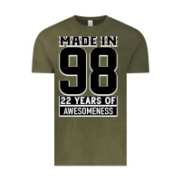 Vintage Olive Made in 98 22 Years Of Awesomeness Vintage Tee - Bettercallsaul