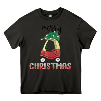Asphalt merry christmas kids car Heavy Core Tee - MaliasSmallBusiness