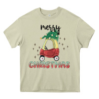 Mossy merry christmas kids car Heavy Core Tee - MaliasSmallBusiness