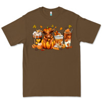 Cacao Fall Autumn cow pumpkin coffee cups Premium Tee - RanaPortraitStore