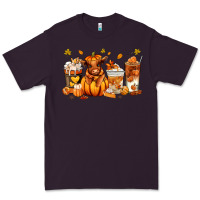 Plum Fall Autumn cow pumpkin coffee cups Premium Tee - RanaPortraitStore