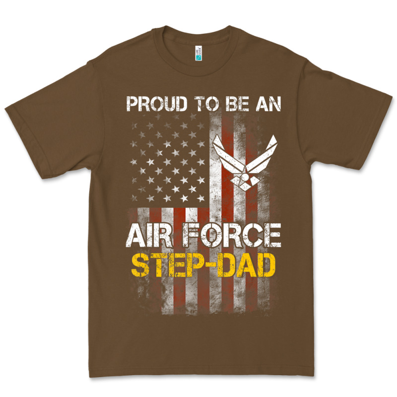 Hot Trend Proud Air Force Step-dad American Flag Premium Tee by PixelWave | Teevron