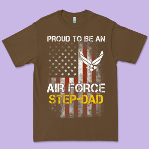 Hot Trend Proud Air Force Step-dad American Flag Premium Tee Designed By Pixelwave
