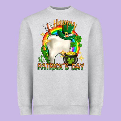 Happy Dentist St. Patrick's Day Heavyweight Sweatshirt Designed By Howdyjamesfarm