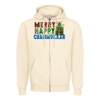Merry Happy Chrismukkah Zipper Hoodie | Teevron