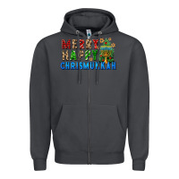 Smoke merry happy chrismukkah Zipper Hoodie - FaDigitalArtStudio
