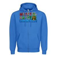 True Royal merry happy chrismukkah Zipper Hoodie - FaDigitalArtStudio