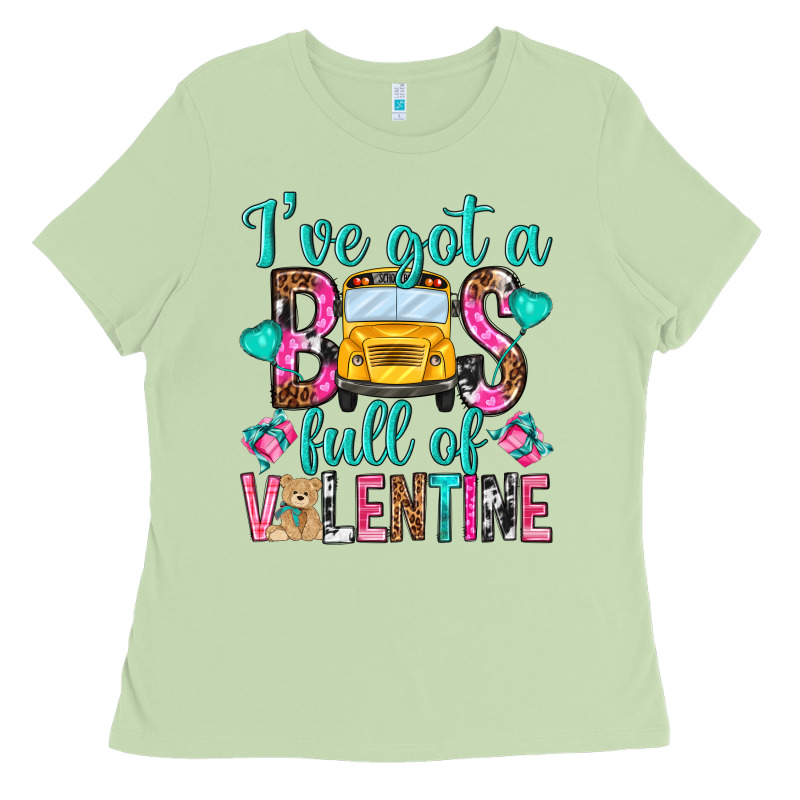 Ive Got A Bus Full Of Valentine Ladies Tee by NancyCooperArtShop | Teevron
