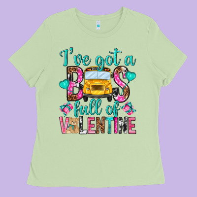 Ive Got A Bus Full Of Valentine Ladies Tee Designed By Nancycooperartshop