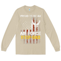 Mushroom Hot Trend Proud Air Force Step-Dad American Flag Long Sleeve Tee - PixelWave