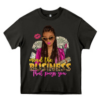 Asphalt mind the business that pays you afro woman Heavy Core Tee - NancyCooperArtShop