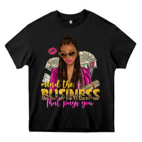 Black mind the business that pays you afro woman Heavy Core Tee - NancyCooperArtShop