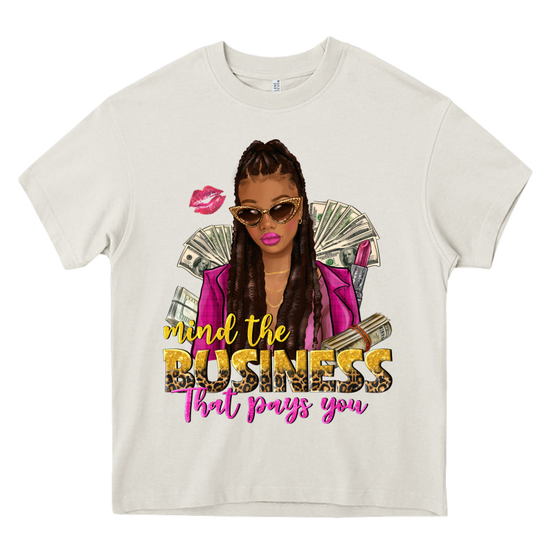 Mind The Business That Pays You Afro Woman Heavy Core Tee by NancyCooperArtShop | Teevron