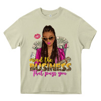Mossy mind the business that pays you afro woman Heavy Core Tee - NancyCooperArtShop