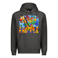 Charcoal Heather Knowledge is awesome Autism giraffe Premium Hoodie - FaDigitalArtStudio