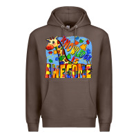 Coffee Knowledge is awesome Autism giraffe Premium Hoodie - FaDigitalArtStudio