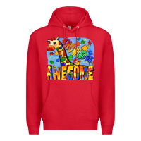 Red Knowledge is awesome Autism giraffe Premium Hoodie - FaDigitalArtStudio