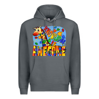 Rock Knowledge is awesome Autism giraffe Premium Hoodie - FaDigitalArtStudio