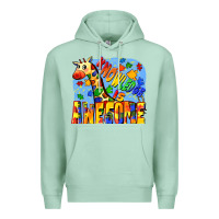Seafoam Knowledge is awesome Autism giraffe Premium Hoodie - FaDigitalArtStudio
