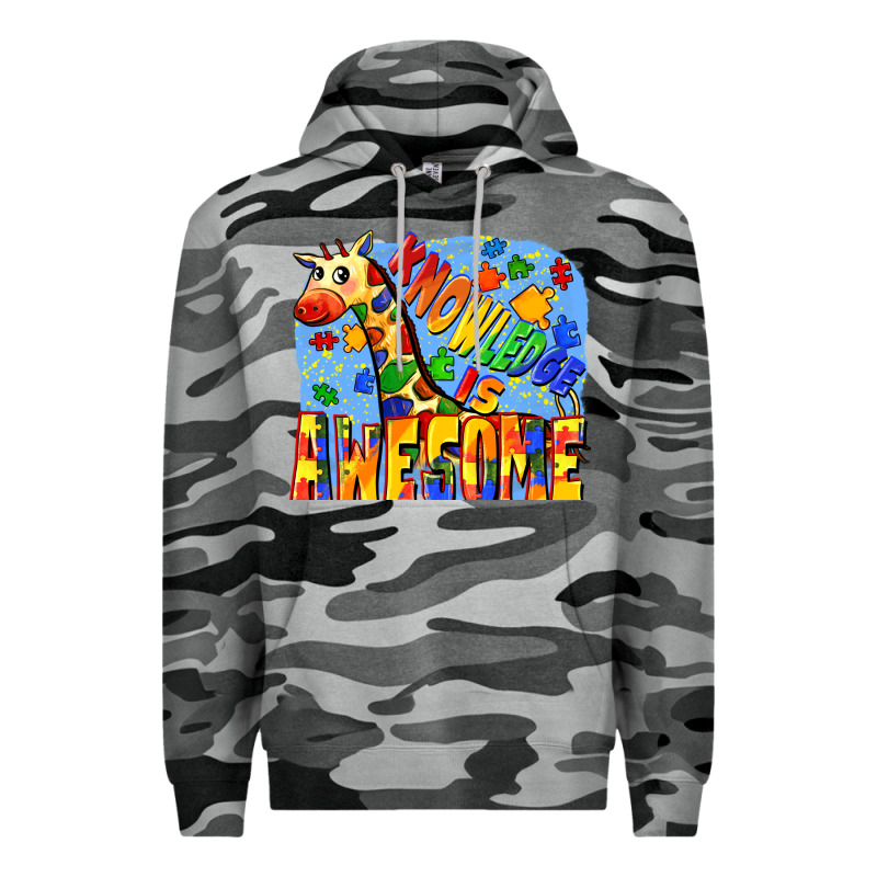 Knowledge Is Awesome Autism Giraffe Premium Hoodie by FaDigitalArtStudio | Teevron