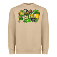 St. Patrick's Day Coffee Cups Heavyweight Sweatshirt | Teevron
