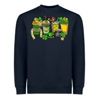 Navy St. Patrick's Day coffee cups Heavyweight Sweatshirt - HowdyJamesFarm