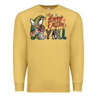 Antique Gold happy easter y all Premium Sweatshirt - CowhideDigitalArt