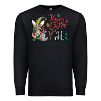 Black happy easter y all Premium Sweatshirt - CowhideDigitalArt