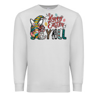 Dove Grey happy easter y all Premium Sweatshirt - CowhideDigitalArt