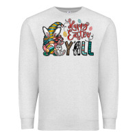 Oatmeal Heather happy easter y all Premium Sweatshirt - CowhideDigitalArt