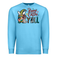 Ocean Blue happy easter y all Premium Sweatshirt - CowhideDigitalArt