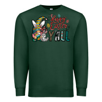 Sports Green happy easter y all Premium Sweatshirt - CowhideDigitalArt