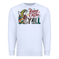 White happy easter y all Premium Sweatshirt - CowhideDigitalArt