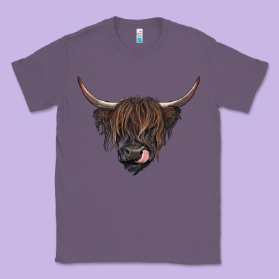 Black Highland Cow Classic Tee Designed By Ranaportraitstore