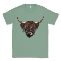 Sage black highland cow Classic Tee - RanaPortraitStore