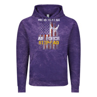 Cloud Purple Hot Trend Proud Air Force Step-Dad American Flag Vintage Hoodie - PixelWave