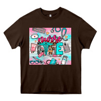 Chocolate Brown nurse life Heavy Core Tee - NancyCooperArtShop