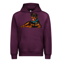 Mauve Wine rottweiler Urban Hoodie - Artiststas