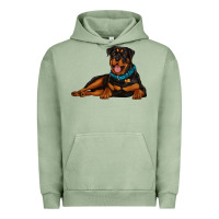 Pigment Oil Green rottweiler Urban Hoodie - Artiststas