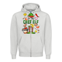 Dove Grey im the chef elf Zipper Hoodie - FaDigitalArtStudio