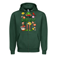 Sports Green im the chef elf Zipper Hoodie - FaDigitalArtStudio