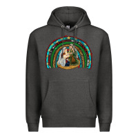 Charcoal Heather holy family rainbow Premium Hoodie - RanaPortraitStore