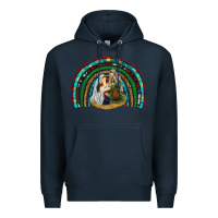 Navy holy family rainbow Premium Hoodie - RanaPortraitStore