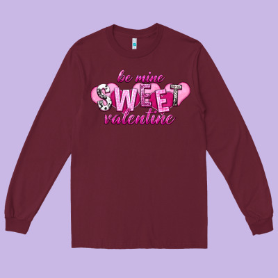 Be Mine Sweet Valentine's Day Long Sleeve Tee Designed By Howdyjamesfarm