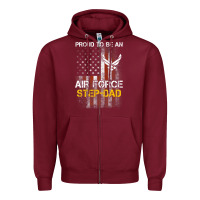 Hot Trend Proud Air Force Step-dad American Flag Zipper Hoodie | Teevron